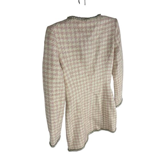 ASSIGNMENT Bridgette Mini Dress Wool Houndstooth Statement Tweed Regal Classy S - Picture 9 of 10